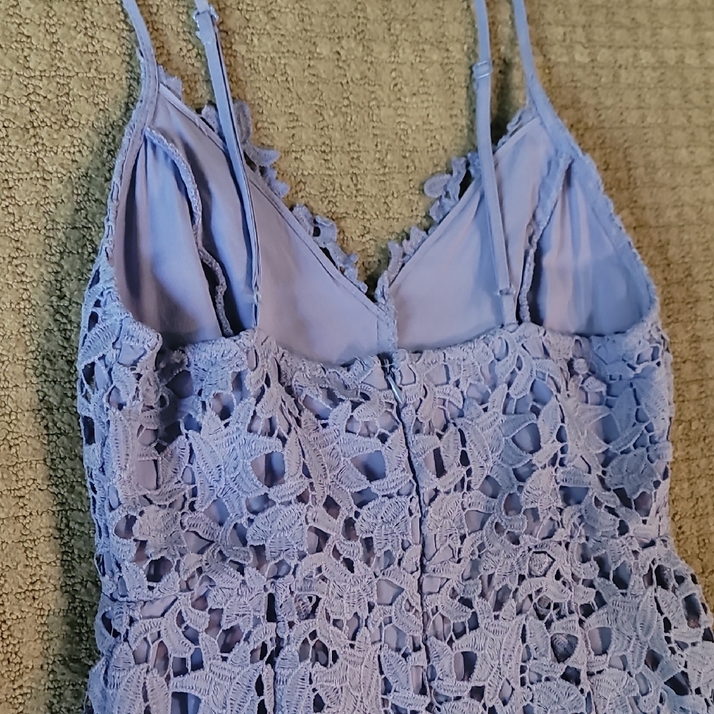 ASTR Lace Lavender/Periwinkle Midi Dress - Picture 4 of 7